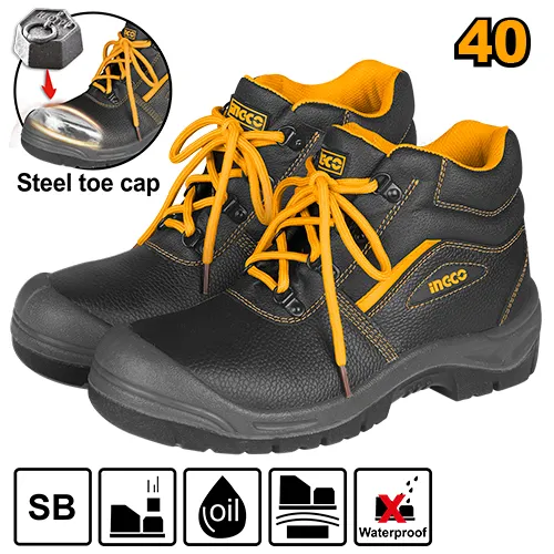 [SSH04SB.40] (Safety) حذاء عمال مع حماية للاصابع اسود 40