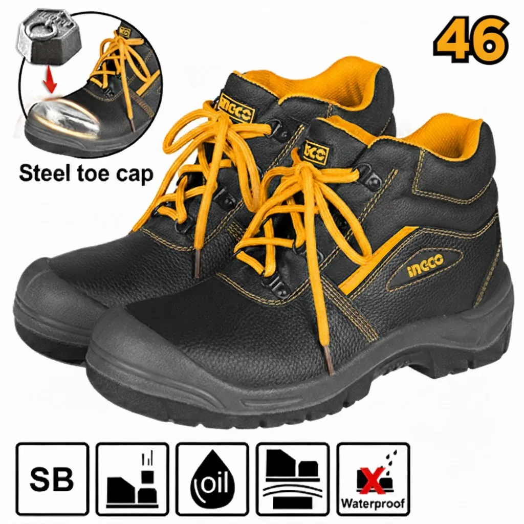 [SSH04SB.46] (Safety) حذاء عمال مع حماية للاصابع اسود 46