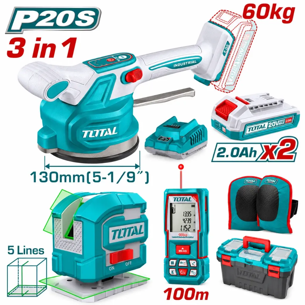 [TOSLI250606] 20V مجموعة رجراج بلاط وليزر شقلة Price 179$