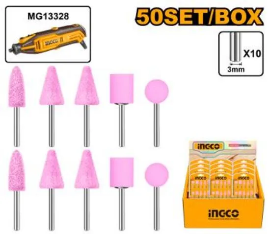 [AKB1012] 10Pcs 3mm طقم رؤوس جلخ مشكل لمقدح نواعم