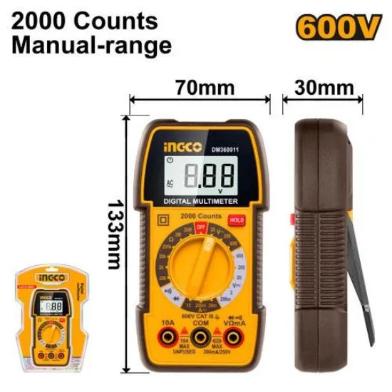 [DM360011] 600V 2000 Counts Manual-range ملتيميتر