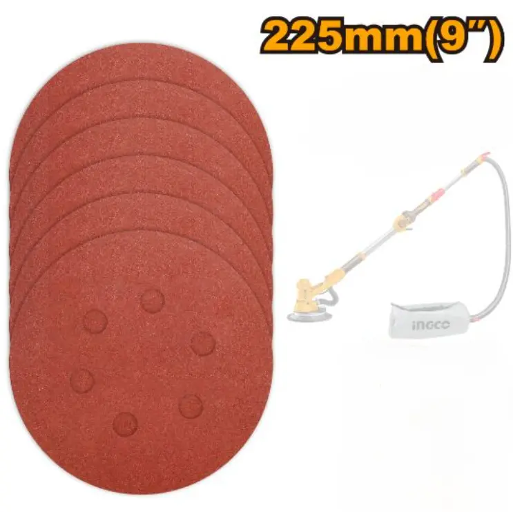 [AKRS225030-P40] P40 225mm (9") ورق حف مبروم احمر