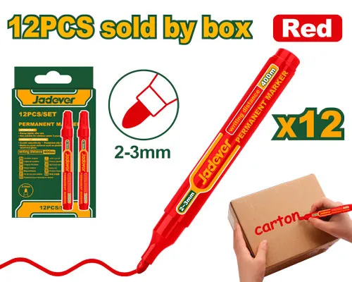 [JDJM1502] Red Marker 12 pcs طقم اقلام ماركر