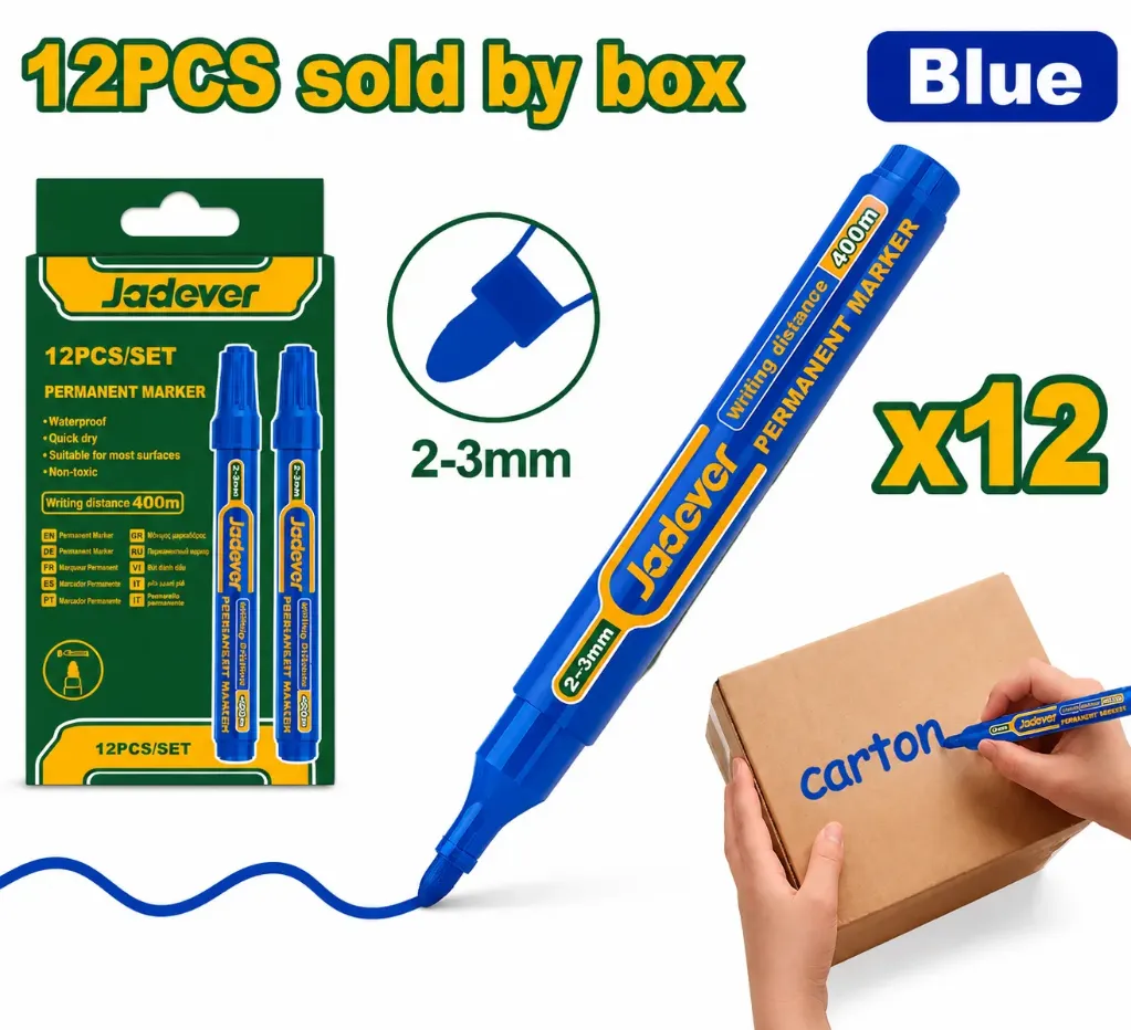 [JDJM1503] Blue Marker 12 pcs طقم اقلام ماركر