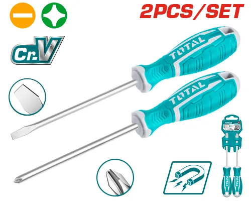 [THT250201] 2pcs طقم مفك براغي شق صليب