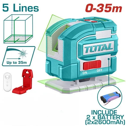 [TLL306502-F] 35M ليزر شقلة اخضر 5 خطوط تشريج مع ريموت فدار Price 93.25$