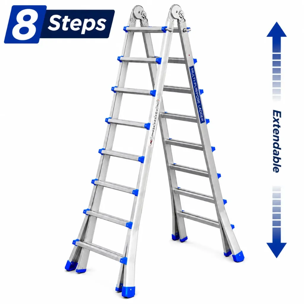 [PLGL408] 4x8 Steps Telescopic Ladder Price: 270$