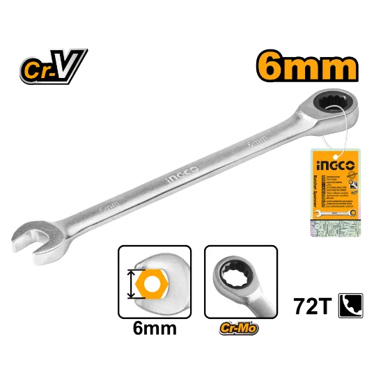 [HCSPAR061] 6mm CR-V مفتاح شق مسنن طقطاق صناعي