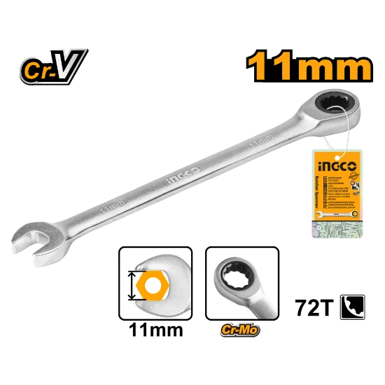 [HCSPAR111] 11mm CR-V مفتاح شق مسنن طقطاق صناعي