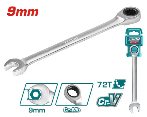 [TCSPAR091-F] 9mm مفتاح شق مسنن طقطاق