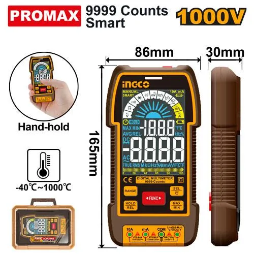 [DM110004] 1000V 9999 Counts smart ملتيميتر