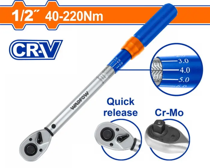 [WWQ1D14] 1/4" 5-25N.m مسكة تورك طقطاق