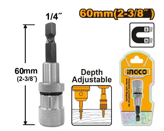 [ABH50608] 60mm(2-3/8") وصلة راس مفك مع محدد عمق