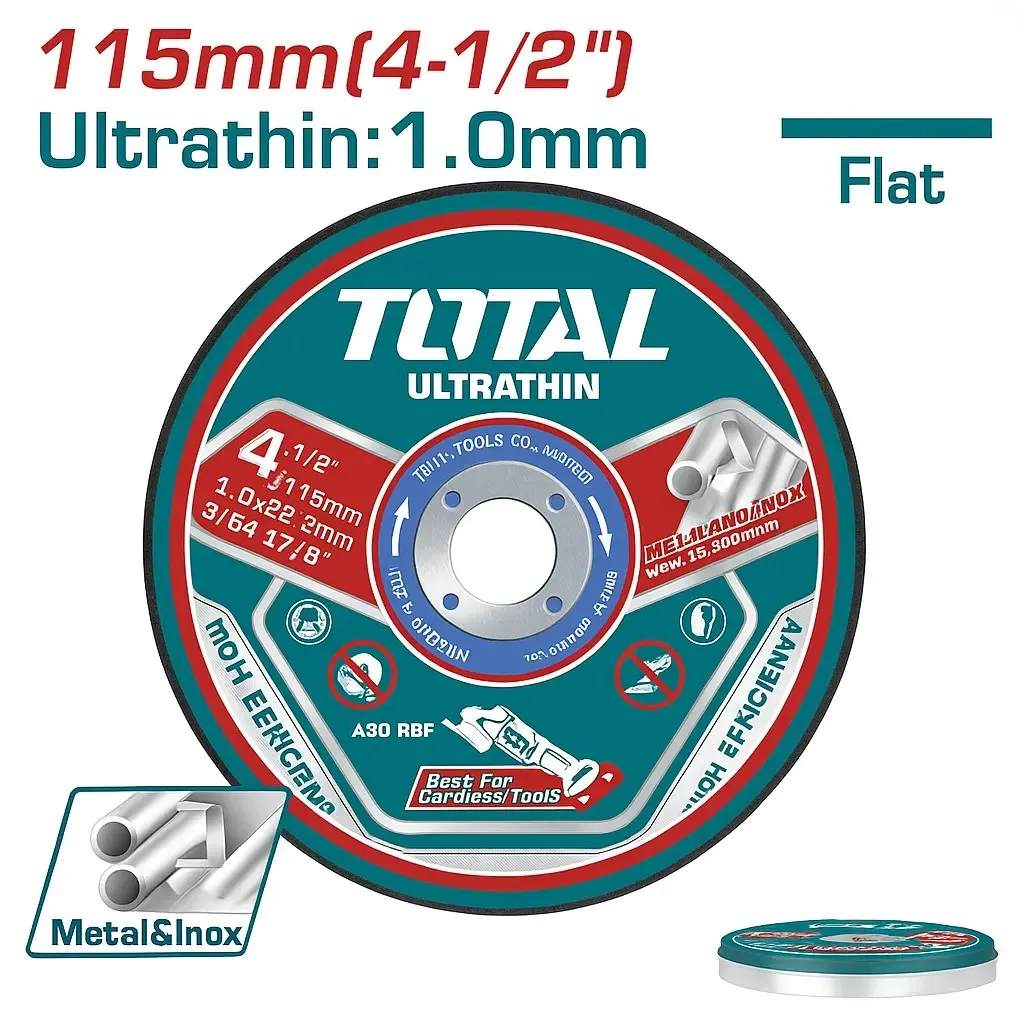 [TAC21011518-F] Metal & Inox Cutting Disc 115x1.0mm