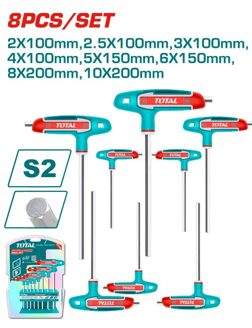 [THHW80816] 8pcs T طقم مفتاح مسدس مسكة