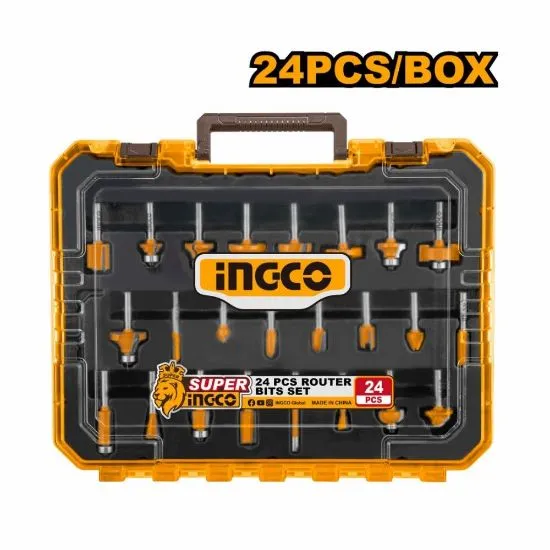 [AKRT24062] 24Pcs 6mm طقم ريش راوتر صناعي بعلبة بلاستك