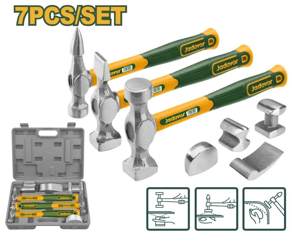 [JDHZ1D07] 7pcs طقم مطارق حدادة سيارات