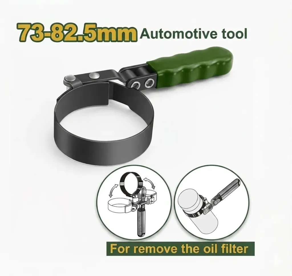 [JDUL2773] 70-82.5mm مفتاح فلتر زيت بقشاط