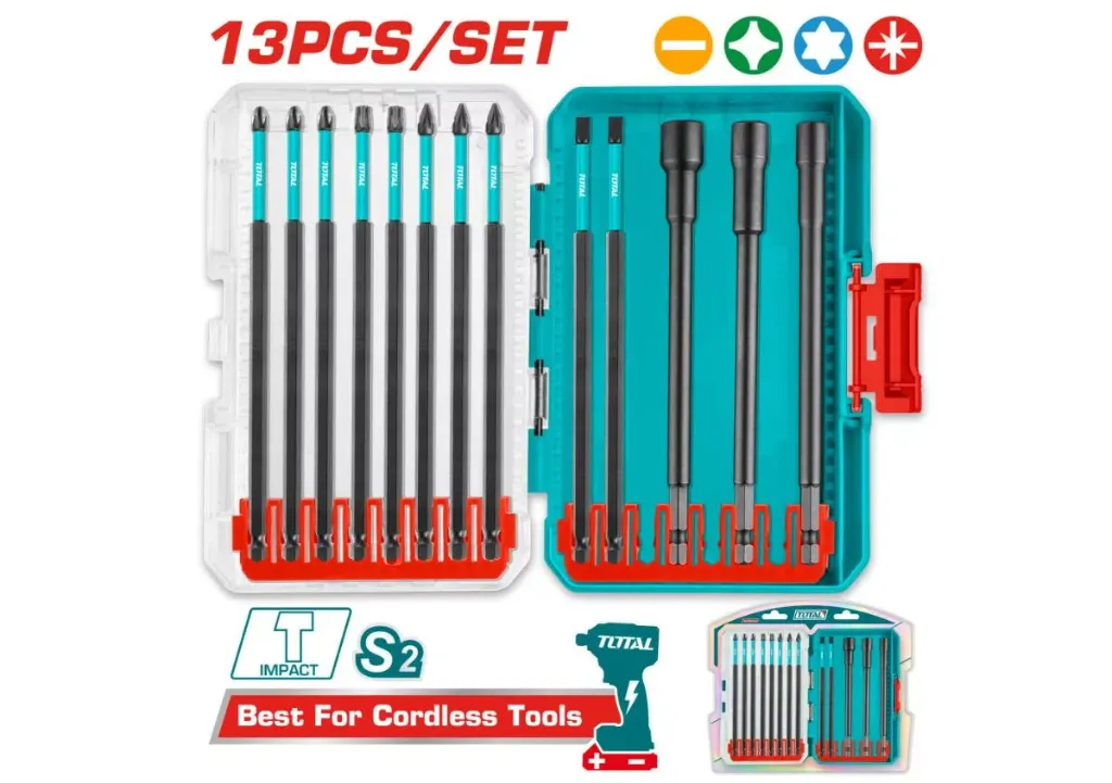 [TACSDL01306-F] 13pcs impact long screwdriver bits set Price 17.65$
