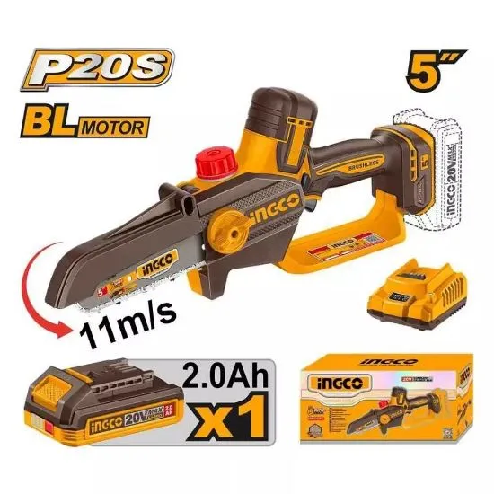 [CGSLI20561] 20V 1Batt 2A+Char BL 5" منشار حطب صغير
