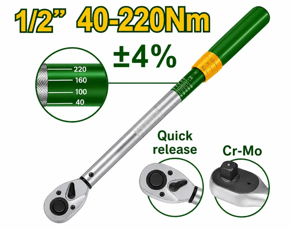 [JDWQ7D21] 1/2" 220n.m مسكة طقطاق تورك