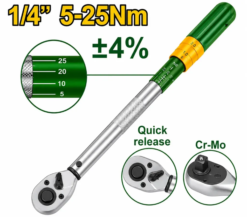 [JDWQ5D02] 1/4" 25n.m مسكة طقطاق تورك