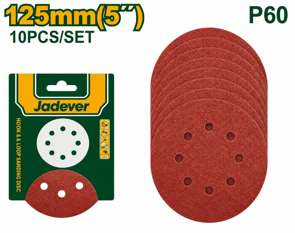 [JDZA5113] 10pcs 125mm P60 ورق حف مبروم شليخ شلاخ