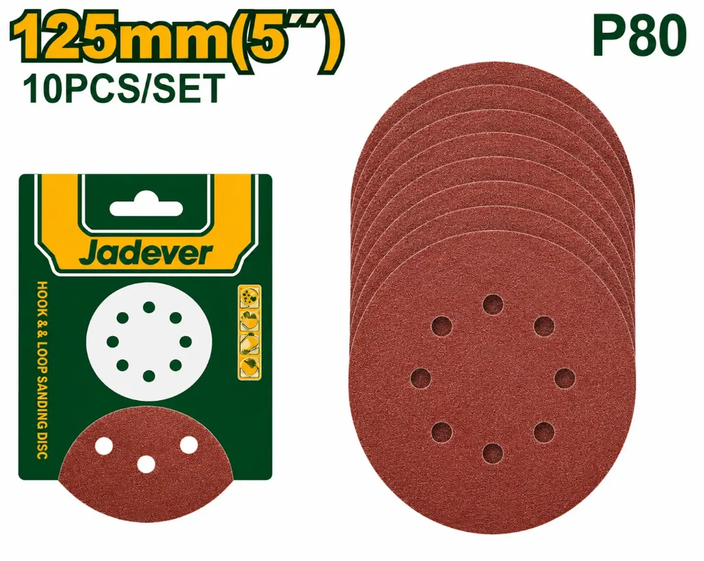 [JDZA5114] 10pcs 125mm P80 ورق حف مبروم شليخ شلاخ