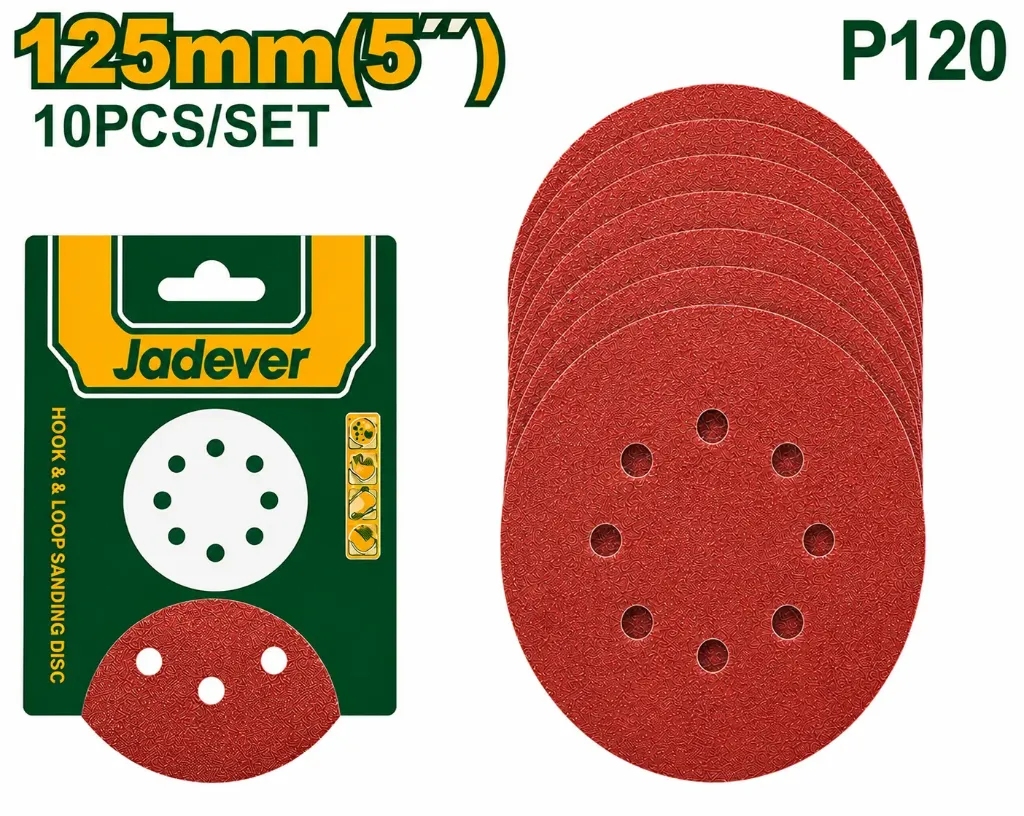 [JDZA5116] 10pcs 125mm P120 ورق حف مبروم شليخ شلاخ