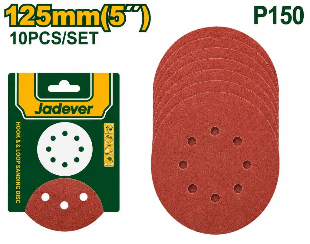[JDZA5117] 10pcs 125mm P150 ورق حف مبروم شليخ شلاخ