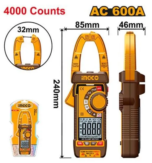 [DCM66001] AC 600A 4000Counts كلامبميتر ديجيتال صناعية