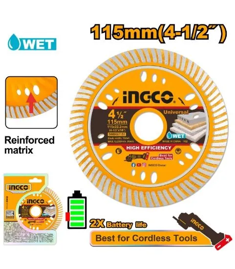 [DMD061151] 115mm Ultrathin Wet ديسك قص الماس مع فتخات تهوئة