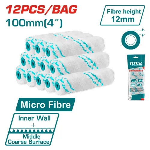 [THRC560412] 12PCS Microfiber 4"طقم خرطوشة رول