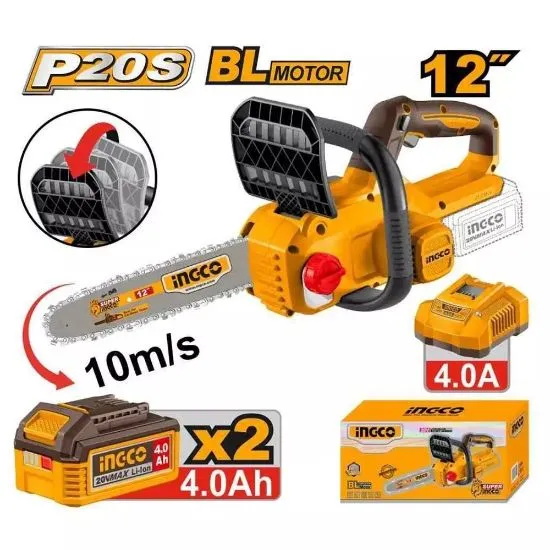 [CGSLI201262] 20V 2Batt 4Ah+Char 12" BL منشار حطب بطارية