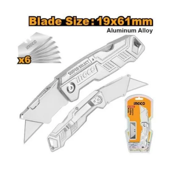 [HUK6236] SK4 61x19 mm سكين شفرة المنيوم بتطوي