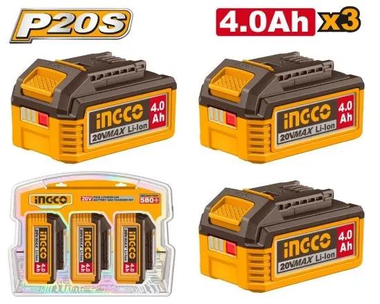 [COSLI251296] 3pcs 20V 4Ah مجموعة بطاريات