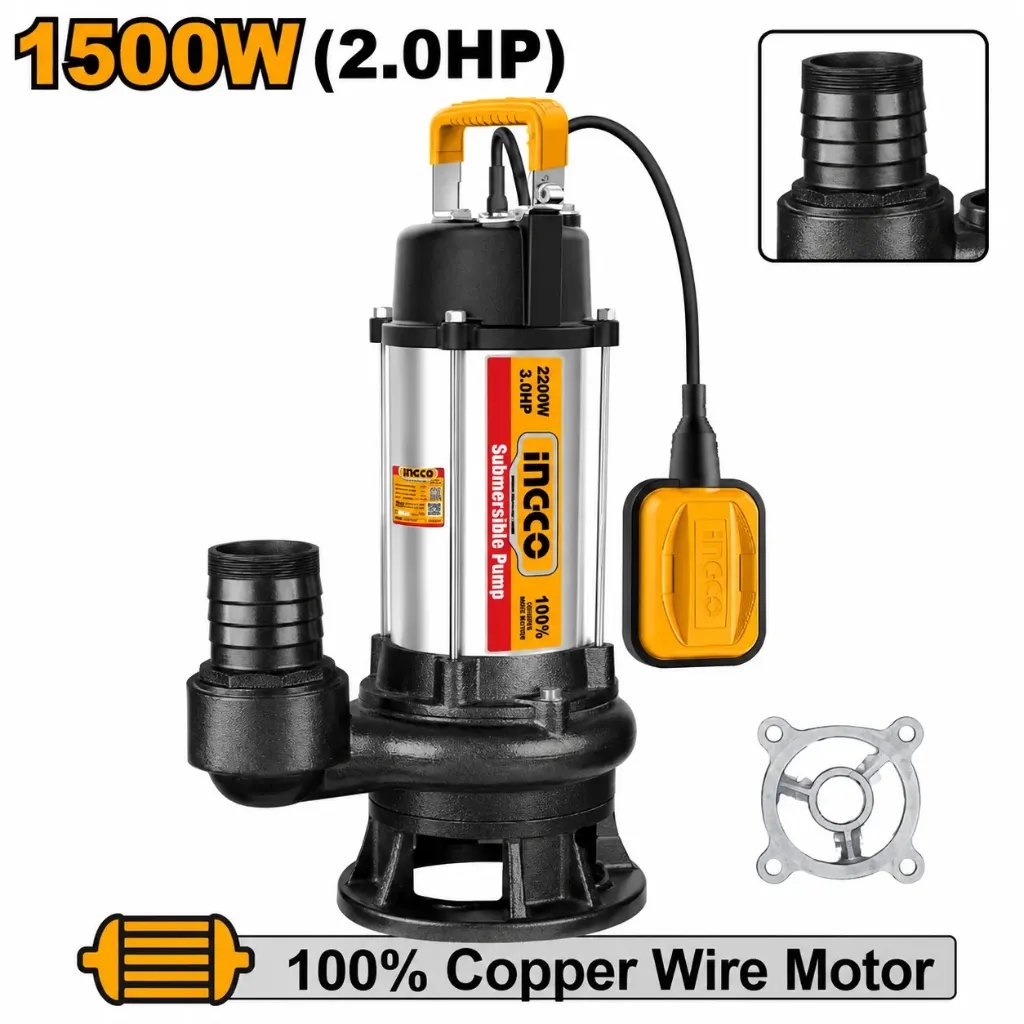 [SPDB150068] 1500W (2.0HP) 2" مضخة غاطسة للمياه العكرة مع فرّامة