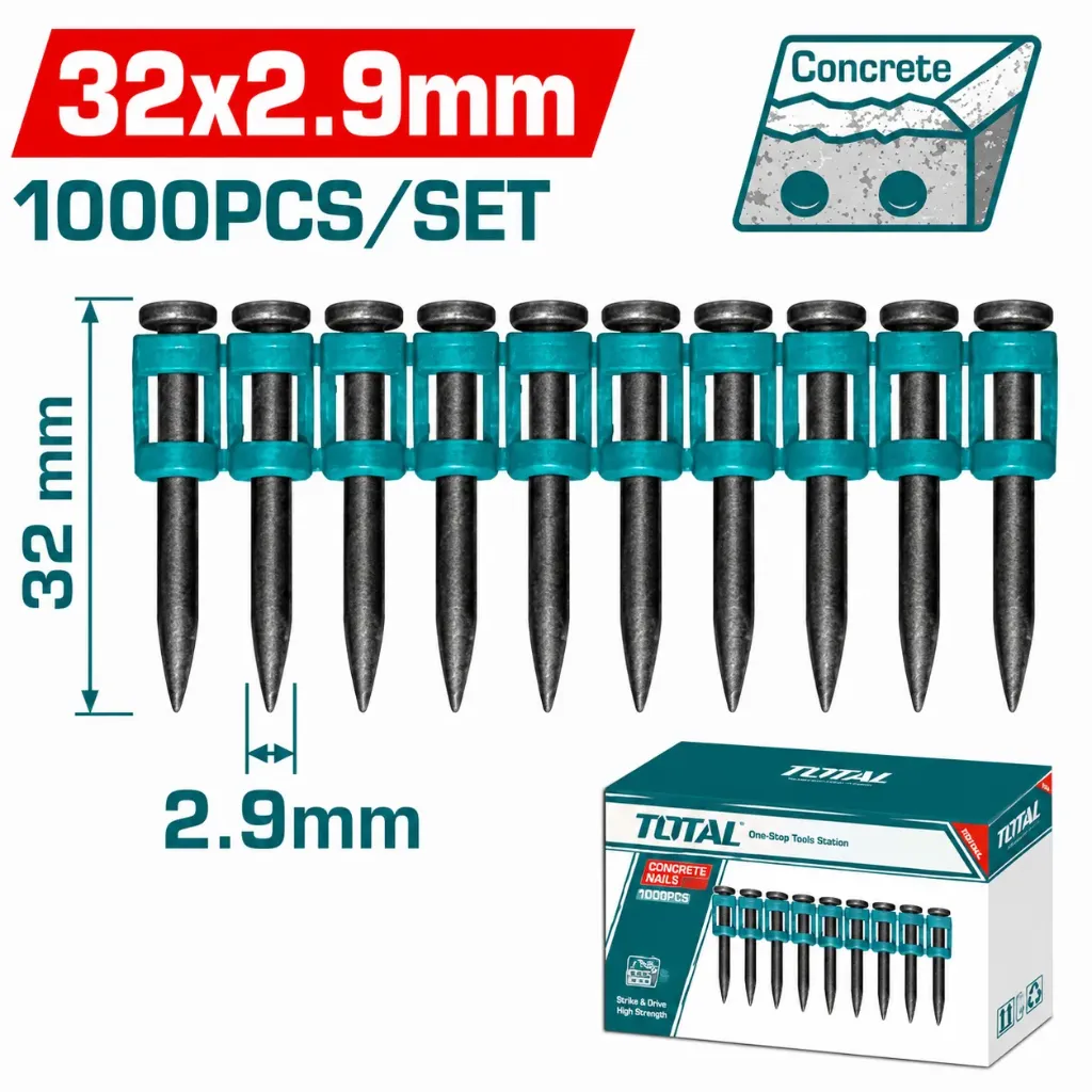 [TAC02321] 1000pcs (32x2.9)mm مسمار فرد هوااء بولاد للكونكريت