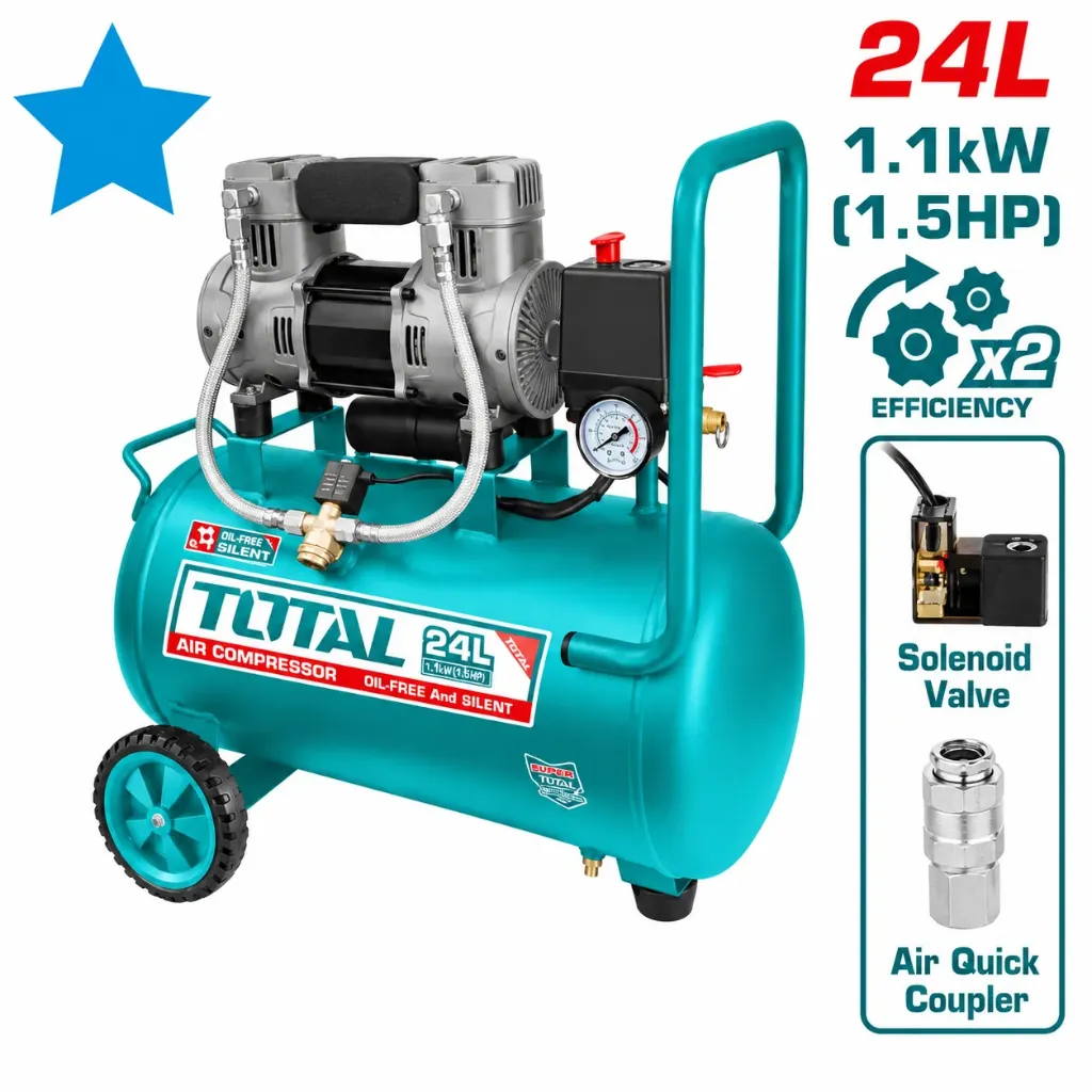 [TCS1110242] 24L 1.5HP كومبرسور هواء بدون زيت