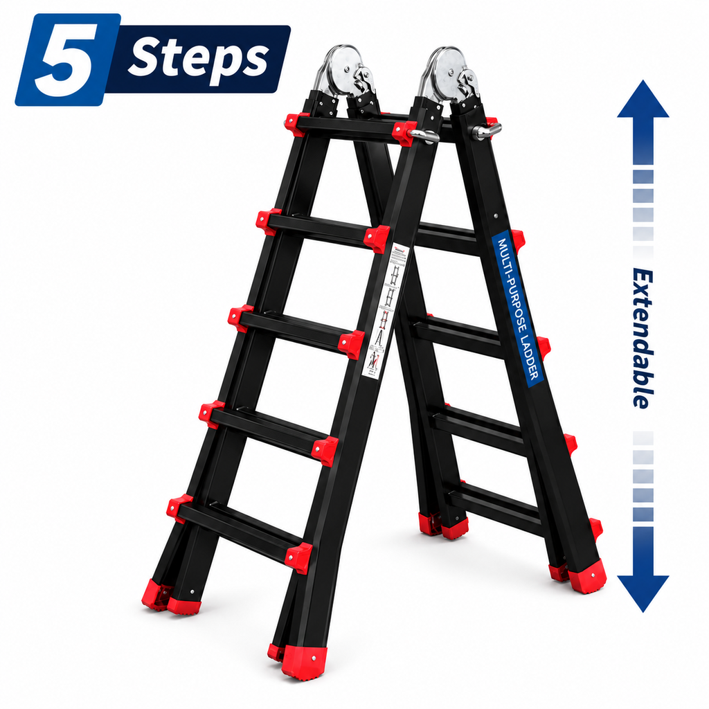 [PLGLB405] 4x5 Steps Black Telescopic Ladder Price: 175$