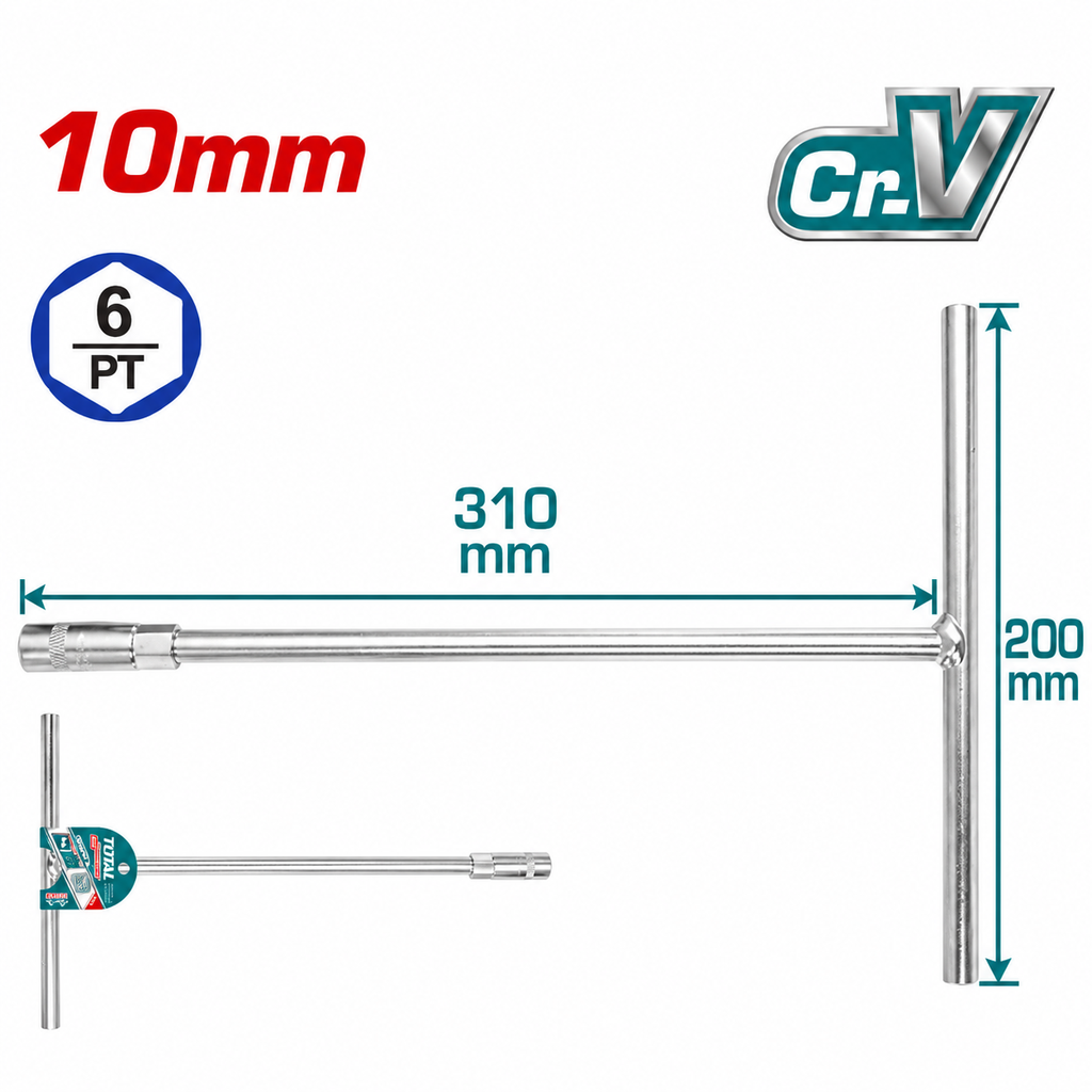 [THTSW1006] 10mm T مفتاح مسدس مسكة