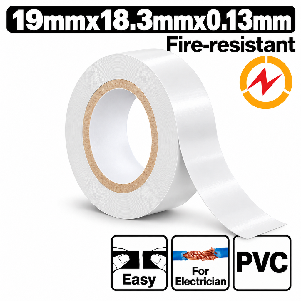 [WPVCTAPE] PVC Insulating Electrical Adhesive Tape شرتيتون ابيض Price 1.5$