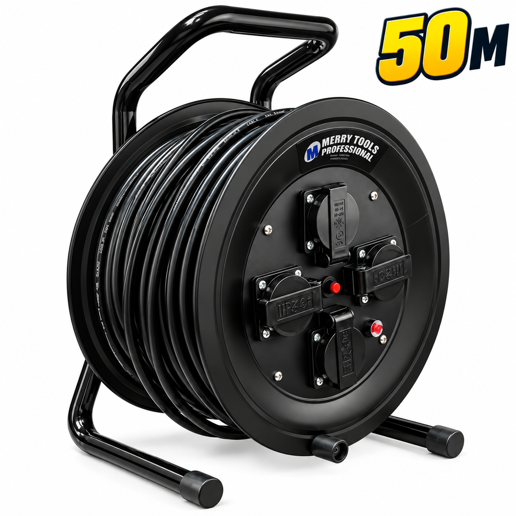 [835256-1] Merry Cable Reel Steel Rim 50m 3x2.5mm Price 84$