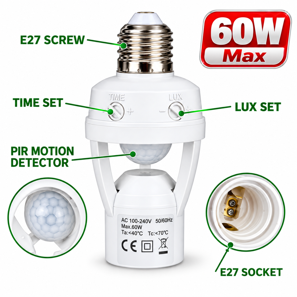 [HLS60W] 60W Max Sensor + دوية